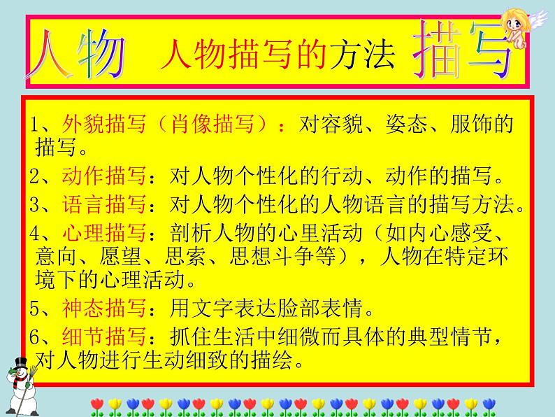 初中记叙文写作训练写人篇(1)(外貌描写)课件PPT第5页