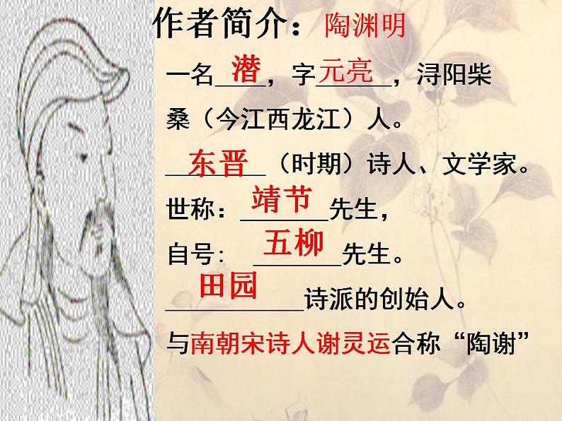 部编版(五四)语文八年级上 25.饮酒(课件)02