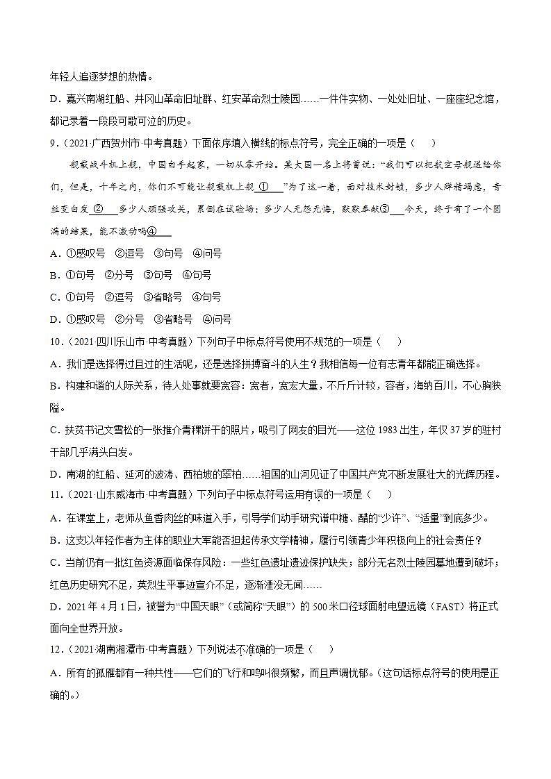专题09 标点符号(原卷版)第3页