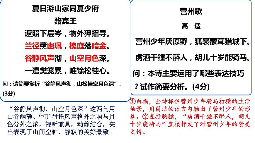 中考語文復習《古代詩歌鑒賞之表達技巧》課件第二課時第3頁