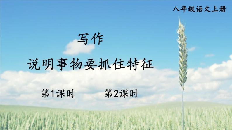 2021年初中语文 人教部编版 八年级上册 第五单元 写作 说明事物要抓住特征（课件）01