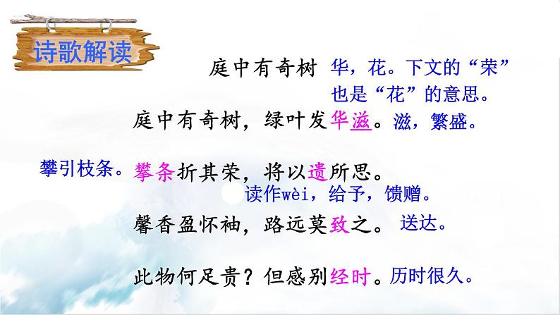 2021年初中语文 人教部编版(五四制)八年级上册 第三单元课外古诗词诵读课件PPT第6页