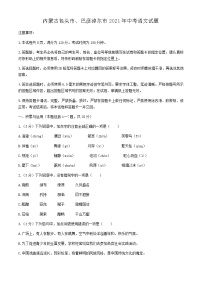 2021年內(nèi)蒙古包頭市、巴彥淖爾市中考語(yǔ)文真題(解析版）