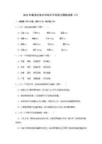 2021年黑龙江省齐齐哈尔市中考一模语文试卷（含答案）