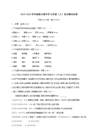 2019-2020学年海南丰南中学七年级（上）语文期末试卷（含答案）