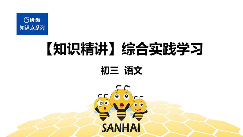语文九年级 【知识精讲】5.语言表达及运用(3)综合实践学习课件PPT01
