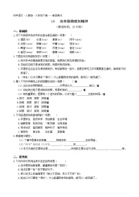 初中语文人教部编版八年级下册第四单元14 应有格物致知精神当堂检测题