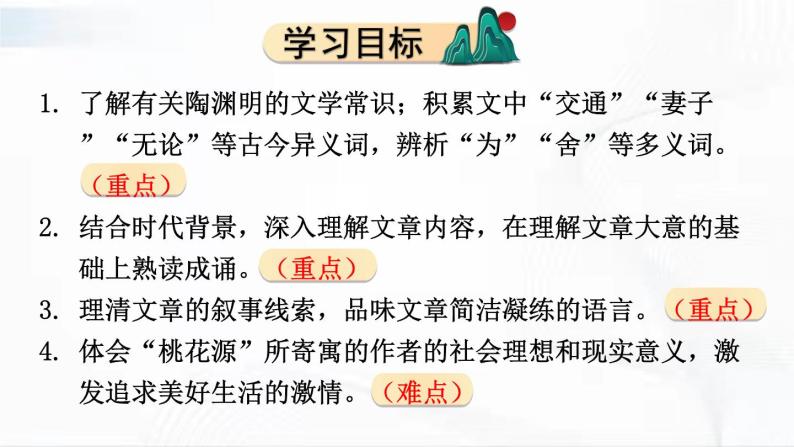 部编版语文八年级下册 9 桃花源记 课件04