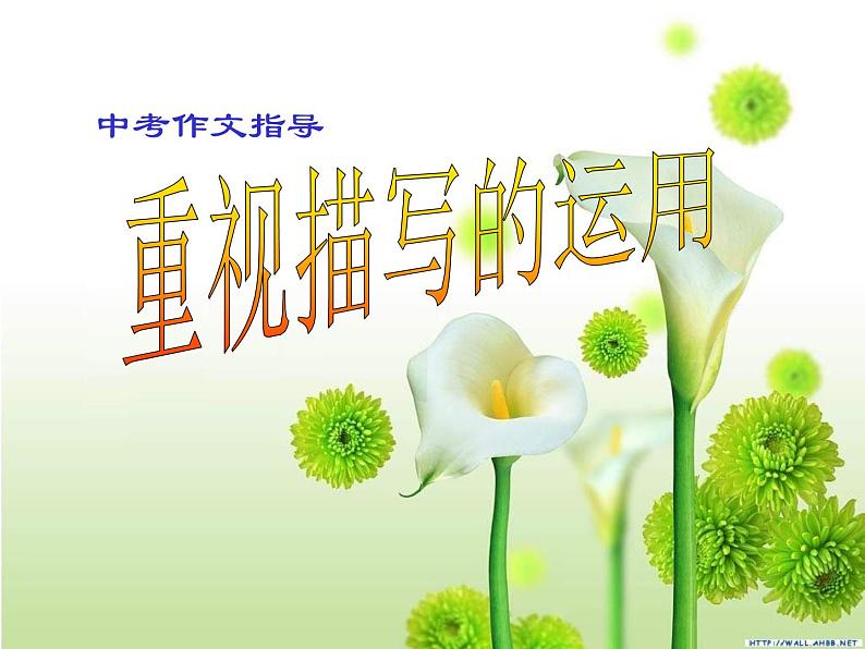 中考作文之重视描写的运用课件PPT第1页
