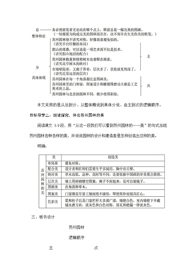 人教部编版八年级语文上册《19 苏州园林》教案教学设计初二优秀公开课第2页