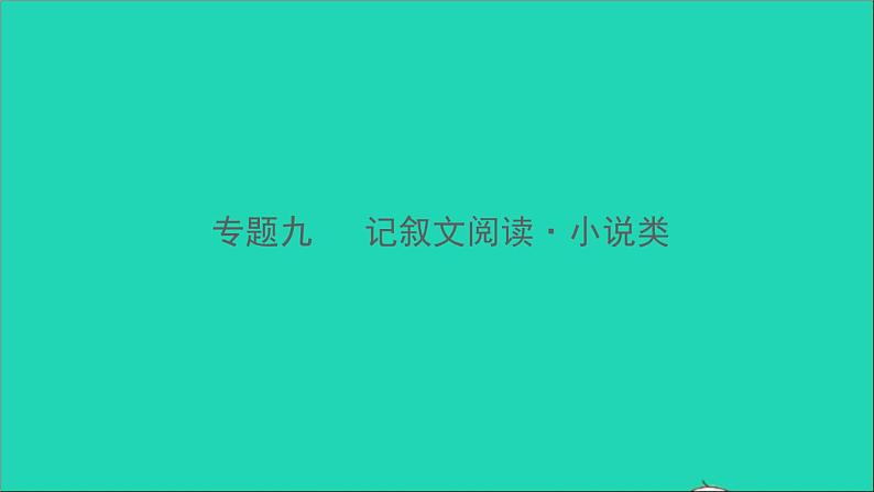 专题九 记叙文阅读·小说类第1页