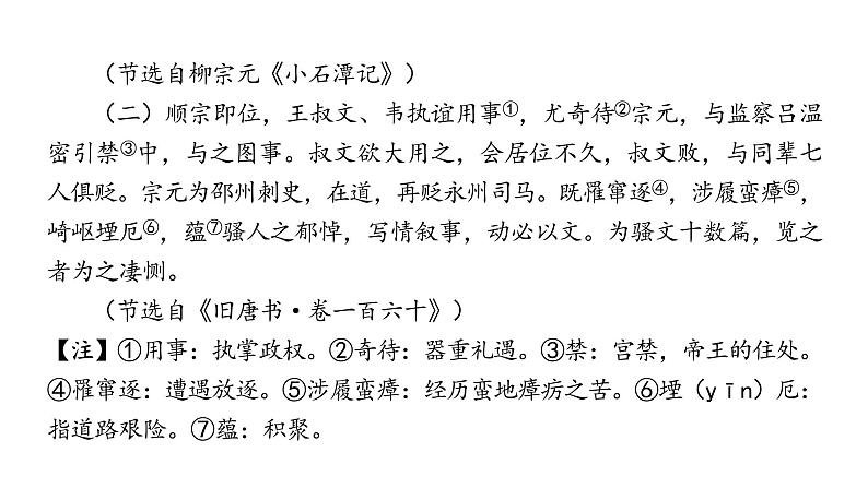 2022中考语文总复习 古诗文阅读-专题一 文言文阅读-第11篇 小石潭记 课件03