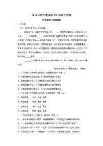 2020年四川省资阳市中考语文试卷（解析版）