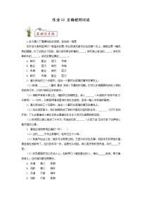 作业02 正确使用词语-2022年【寒假作业】八年级语文（部编版）