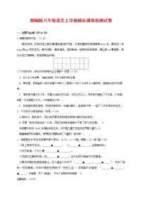 人教部编版八年级语文上册 第一学期期末考试复习质量综合模拟检测试题测试卷 (79)