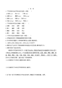 初中语文人教部编版八年级下册第一单元1 社戏巩固练习