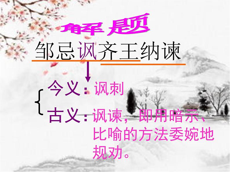 第21课 邹忌讽齐王纳谏(第一课时) 九年级语文下册同步课堂优质课件第7页
