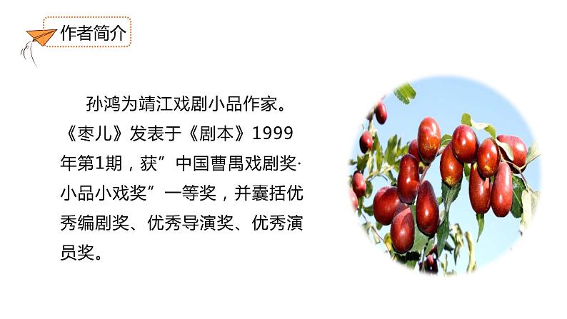 【部编版】语文九年级下册 第五单元第19课《枣儿》课件04