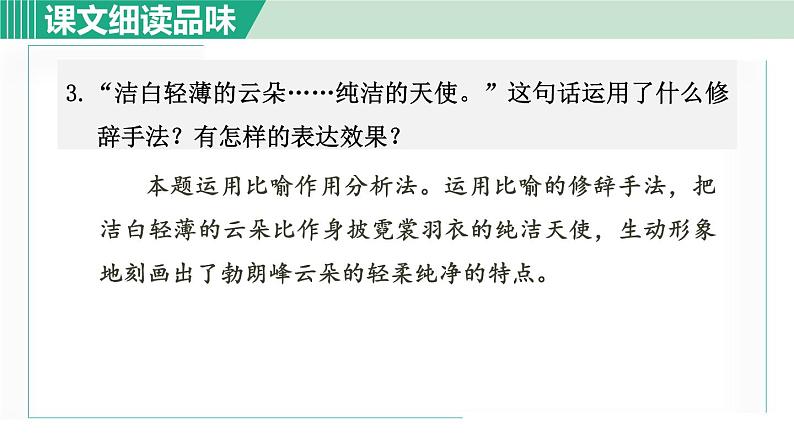 部编版八年级语文下册 第5单元 19等勃朗峰 课件04