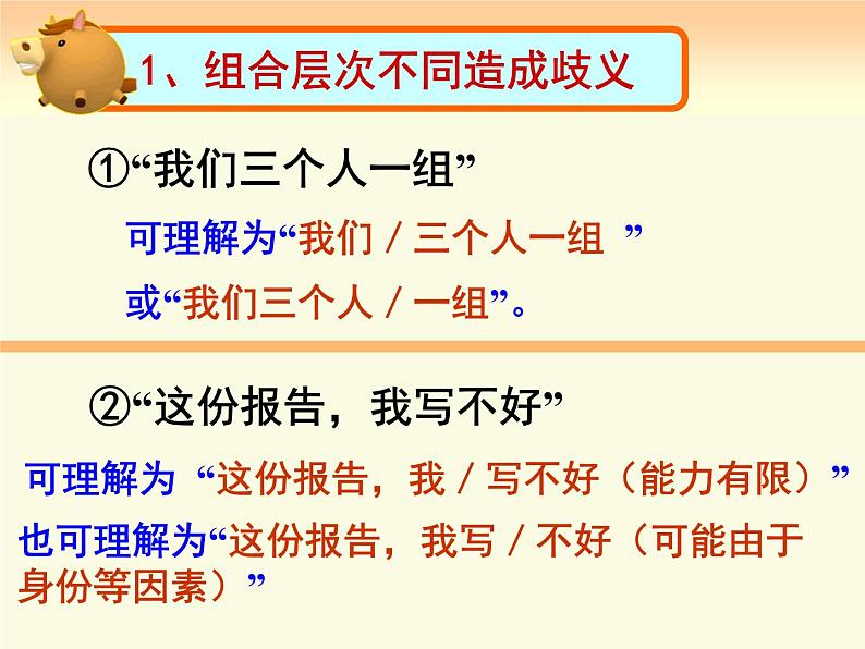 2022年中考二轮专题复习:病句辨析与修改之表意不明课件(共49张PPT)第6页