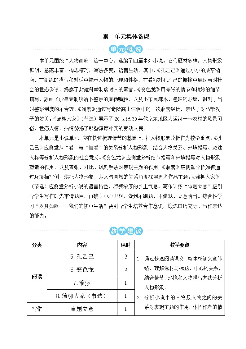 部编版九下语文 5 孔乙己 课件PPT+教案01
