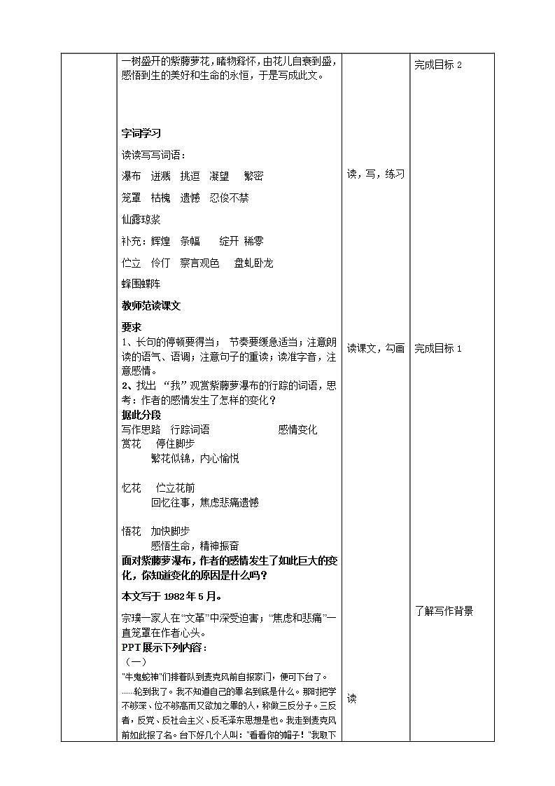 第18课《紫藤萝瀑布》(第一课时)教案第2页
