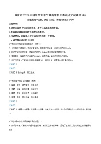 2019年重庆市中考语文试题（A卷）（解析版）