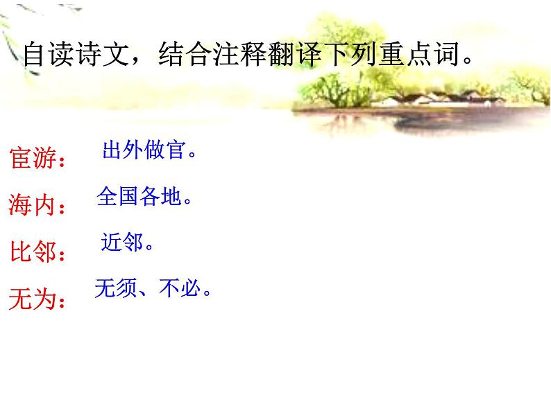 部编版语文八下《送杜少府之任蜀州》课件PPT第7页