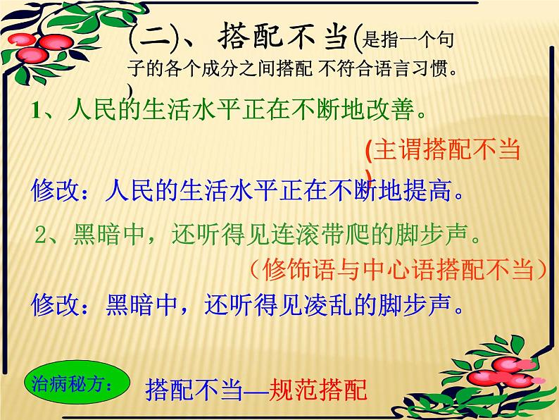 2022年中考语文二轮专题复习:病句的辨析与修改课件第3页