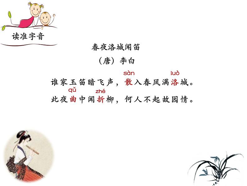 部编版七年级下册语文第三单元课外古诗词《春夜洛城闻笛》课件第6页