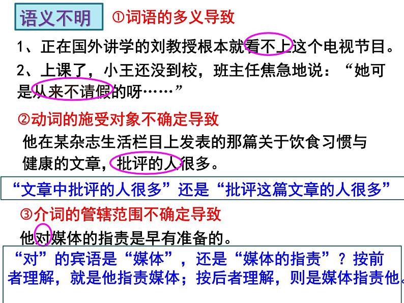 2022年中考语文二轮复习:《修改病句之表意不明》课件(共17张PPT)第4页