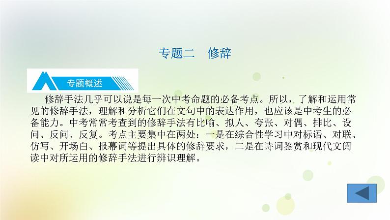 8.语文-第一部分 基础知识及运用-句子仿写·修辞-专题二 修辞第3页