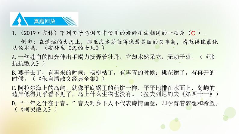8.语文-第一部分 基础知识及运用-句子仿写·修辞-专题二 修辞第7页
