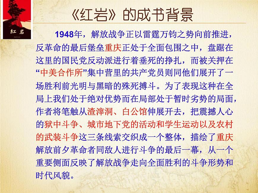 《紅巖》課件第4頁