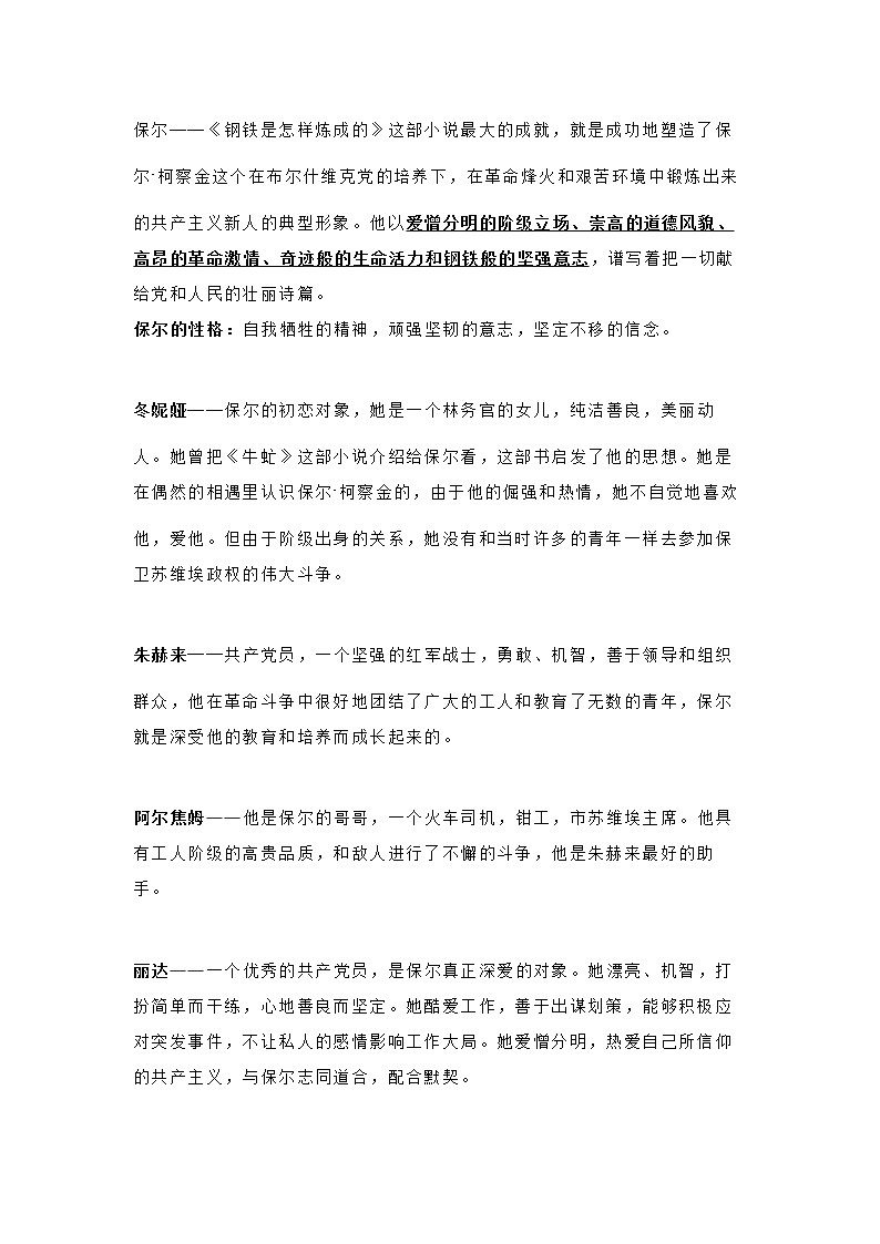 《钢铁是怎样炼成的》学案第3页