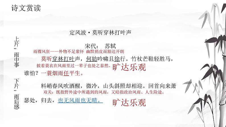 第三单元课外古诗词诵读《定风波》课件(共15张PPT)2021—2022学年部编版语文九年级下册第7页