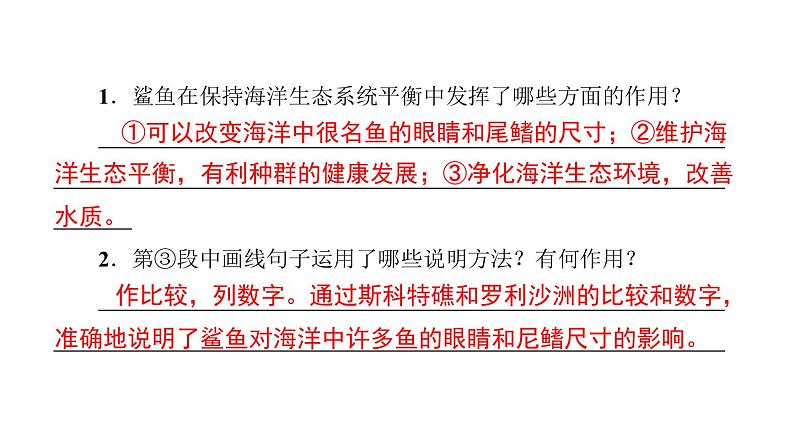 中考语文二轮专题复习训练09《说明文阅读》课件(含答案)第7页