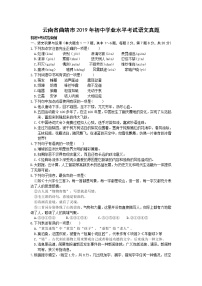 2019年云南省曲靖市中考語文試題（word版，含答案）
