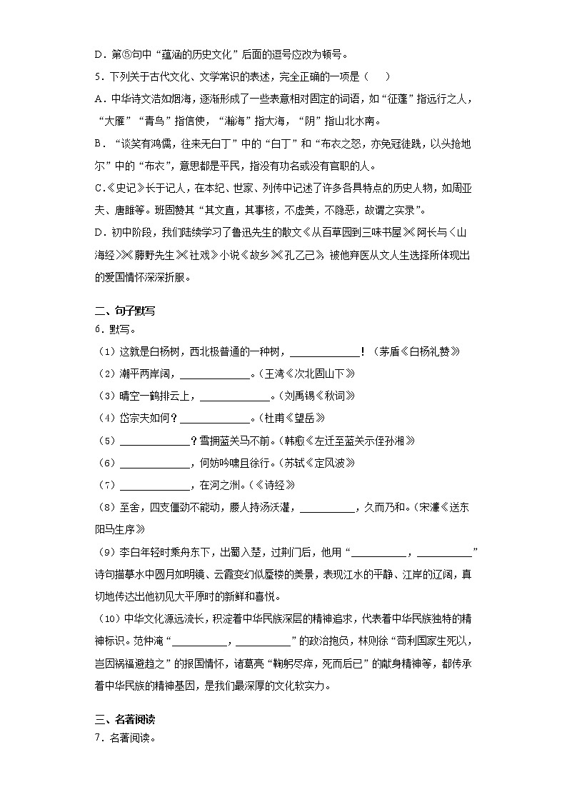 山东省滨州市2020年中考语文试题-第2页