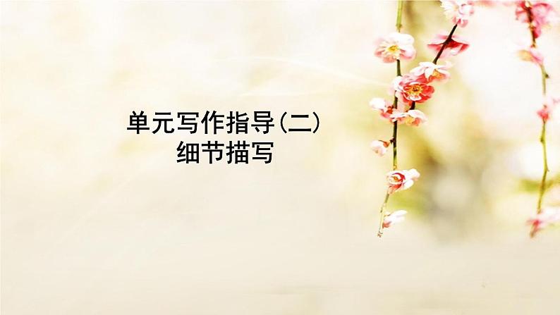 写作《细节描写》课件(共23页)2021-2022学年部编版语文七年级下册第1页