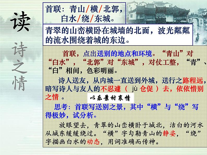 第六单元课外古诗词诵读《送友人》课件(共17页)2021-2022学年部编版语文八年级下册第8页