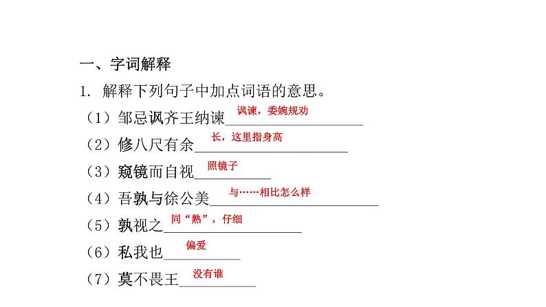 部编版语文九年级下册 21 邹忌讽齐王纳谏 课件3第4页