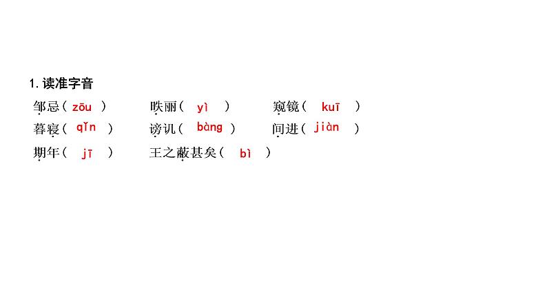部编版语文九年级下册 21 邹忌讽齐王纳谏 课件1第7页