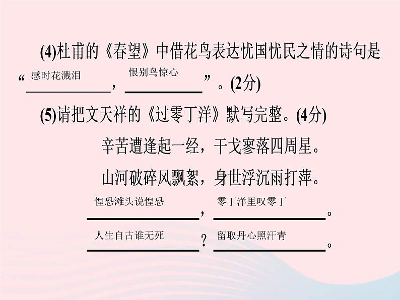 中考语文二轮复习高分突破满分特训9课件(含答案)第3页