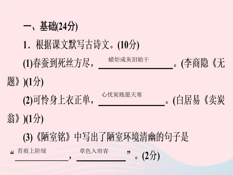 中考语文二轮复习高分突破满分特训15课件（含答案）02