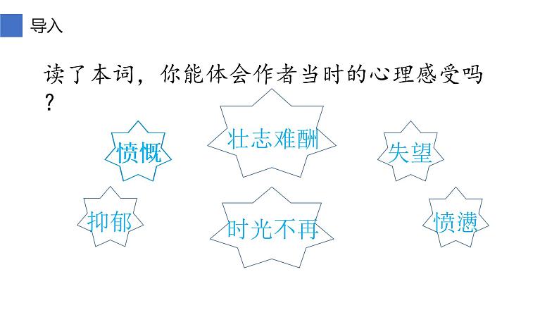 第12课《词四首——破阵子 为陈同甫赋壮词以寄之 满江红(小住京华)》课件(共20张PPT)2021—2022学年部编版语文九年级下册03