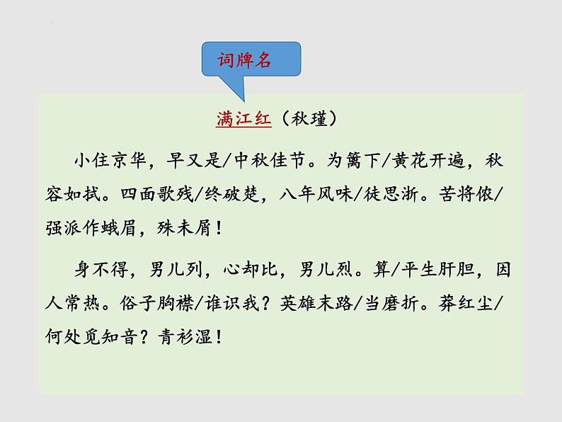 第12课《词四首》之《满江红(小住京华)》课件(29张PPT)2021-2022学年部编版语文九年级下册第8页