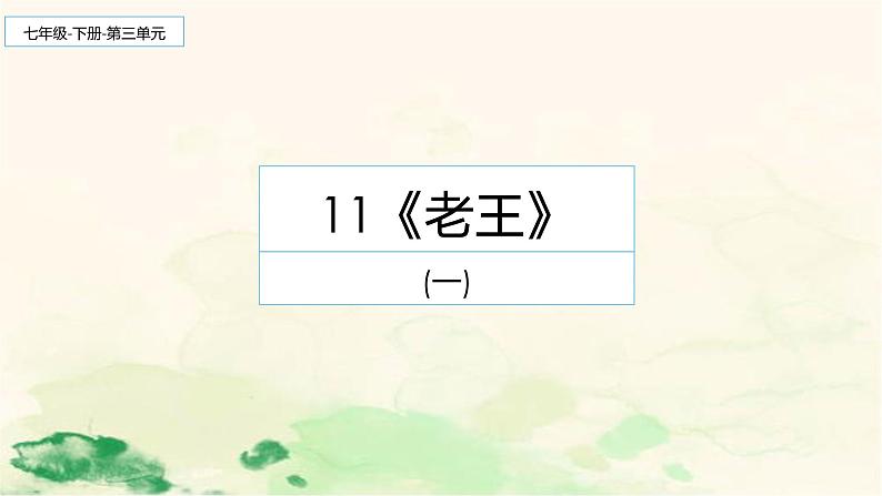 11《老王》 课件 -2021-2022学年部编版语文七年级下册第1页