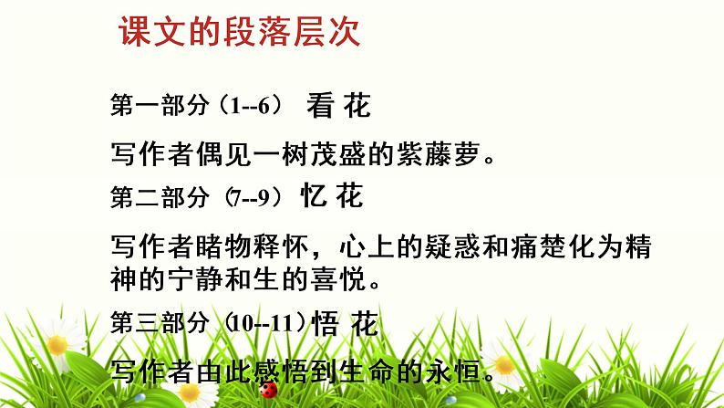 人教部编版七年级下册《紫藤萝瀑布》复习课件第7页