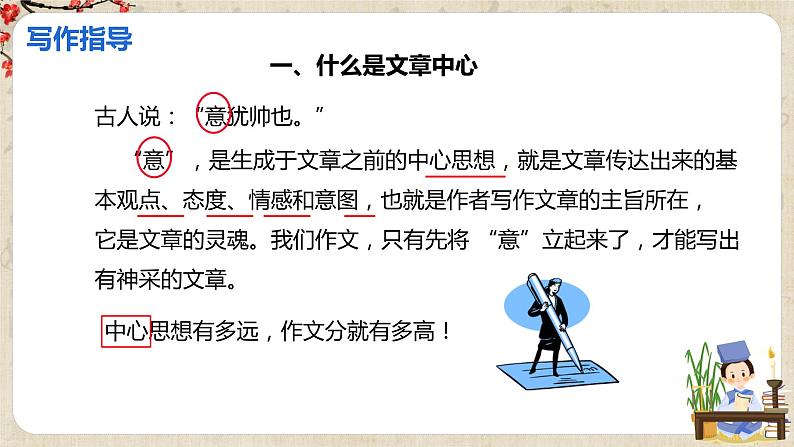 第五单元写作《如何突出中心》课件+教学设计05